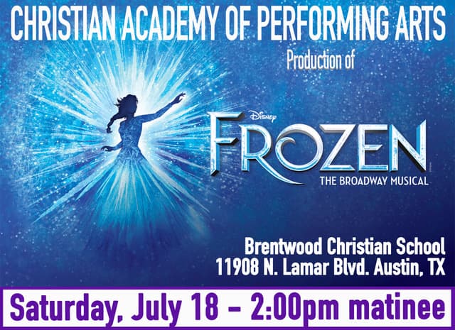 Frozen ticket for Saturday, July 18